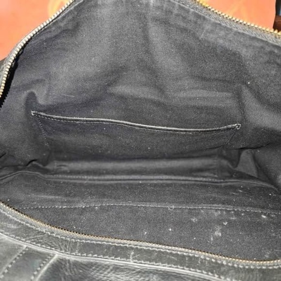 Ted Baker Mens Black Leather Duffle Bag Weekend Travel Overnight Carryon - Picture 8 of 8